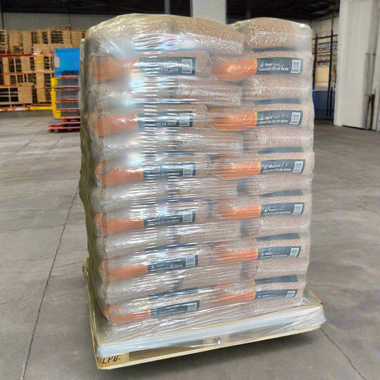 Palette Giant Flames Holzpellets mit 65 Säcken à 15 kg