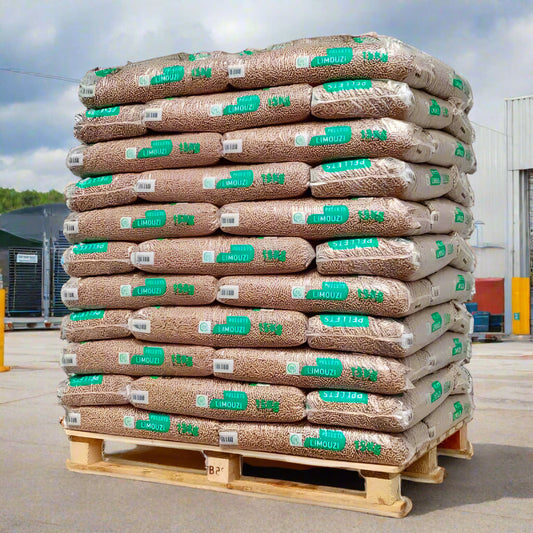 Limouzi-Holzpellets - Palette mit 66 Säcken à 15 kg