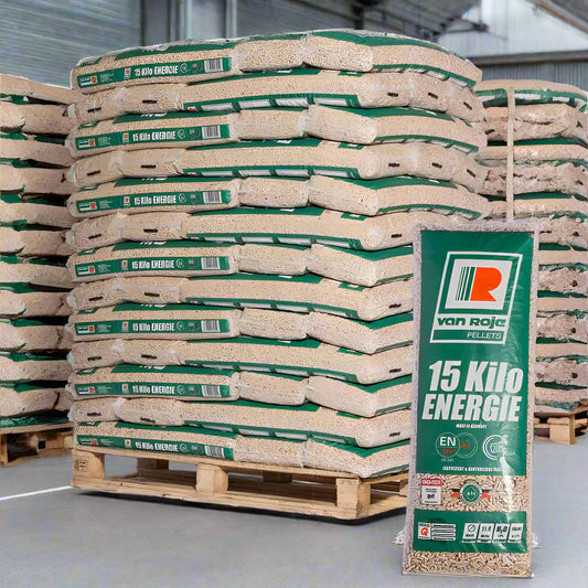 Van Roje Holzpellets - Palette mit 65 Säcken à 15 kg